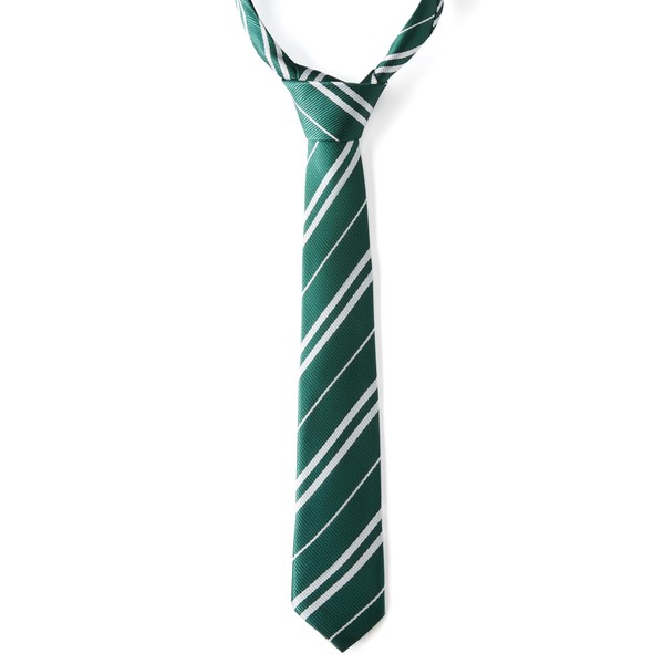 DOOVID Striped Tie Party Daily Accessories Unisex Green Stripe