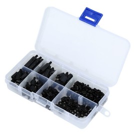 Ren He Cassette 180 Pcs Black M3 Screw Nut Hex Spacers Nylon Screw Kit
