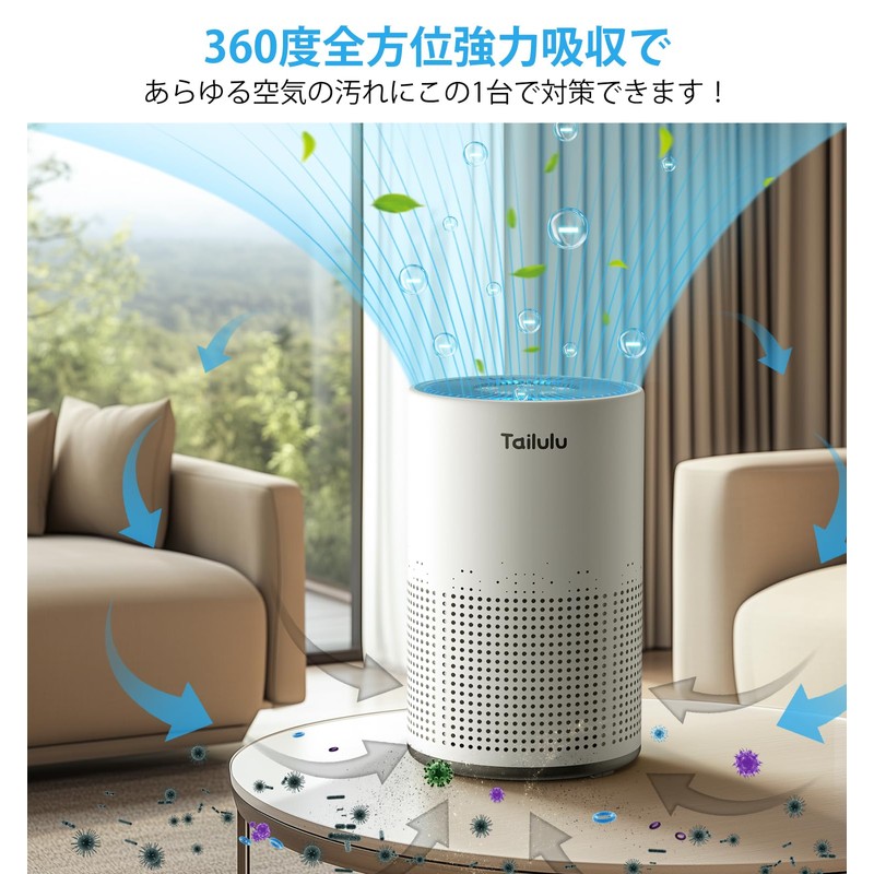 Tailulu AP050 Air Purifier, Replacement Filter, Electrostatic Hepa Filter, Activated