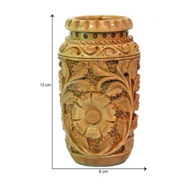 Craft Trade Pen Holder for Desk Decorative Handcarved Wooden Flower Design Pencil Holder Office Desk Décor Desk Organizer Pen Holder Office Accessories Caddy for Office Home School