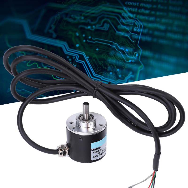 Encoder 5‑24V DC AB 2 Phase Incremental Rotary Solid Shaft