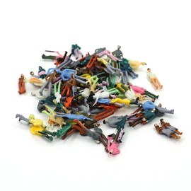 ZIJIA 100pcs Model Railway Street Layout Painted Figure People OO Gauge 1:75 Scale,2.1cm x 0.8cm
