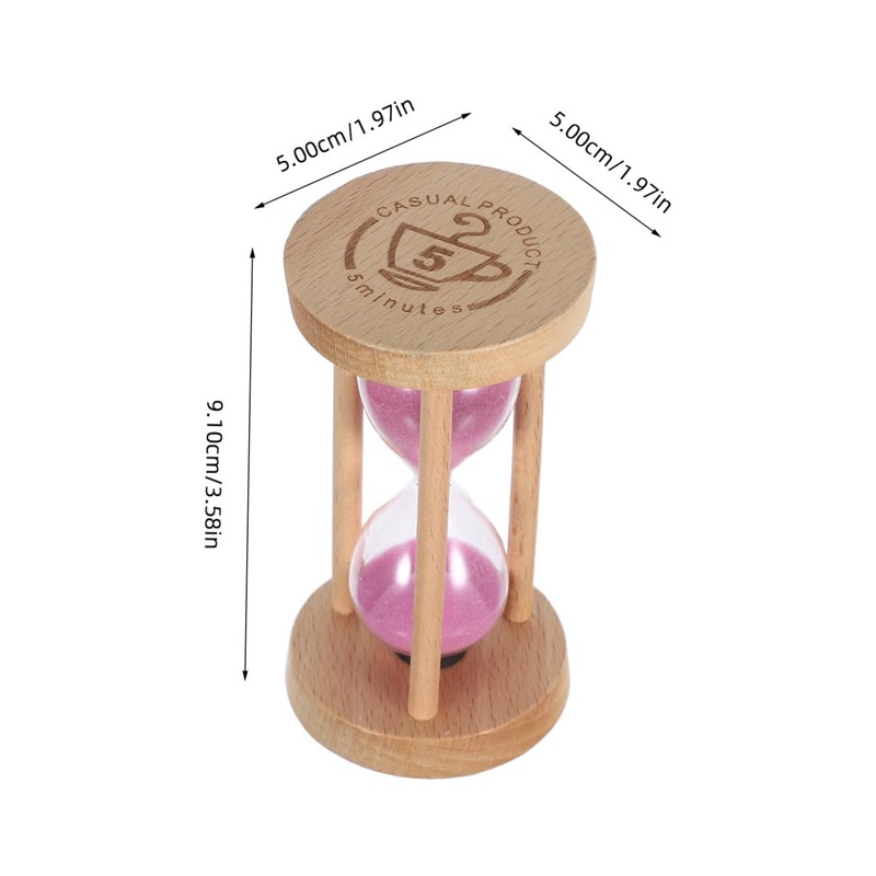 NOLITOY Creative Wooden Glass Timer for Home Decor Sand Timer