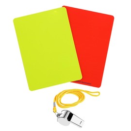 RDNKVB For Football Game School Sports with Yellow & Red Card, Whistle String, Referee Set, Football Referee Cards, Referee Whistles Set, Sports Referee Cards Set