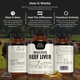 Lonvera Grass Fed Beef Liver Capsules | Liver Support | Freeze Dried Liver Pills