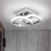EIDISUNY LED Ceiling Light Modern Ceiling Lamp Silver Square Simple