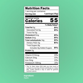 Baked Apple Chips by GOOD CHIPS! Crispy, Crunchy, Oil-Free, Healthy Naturally Sweet Dried Fruit Snack - 0.53 oz bags - Pack of 12