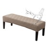 Genina Waterproof Dining Room Bench Covers, Stretch Jacquard Bench Seat
