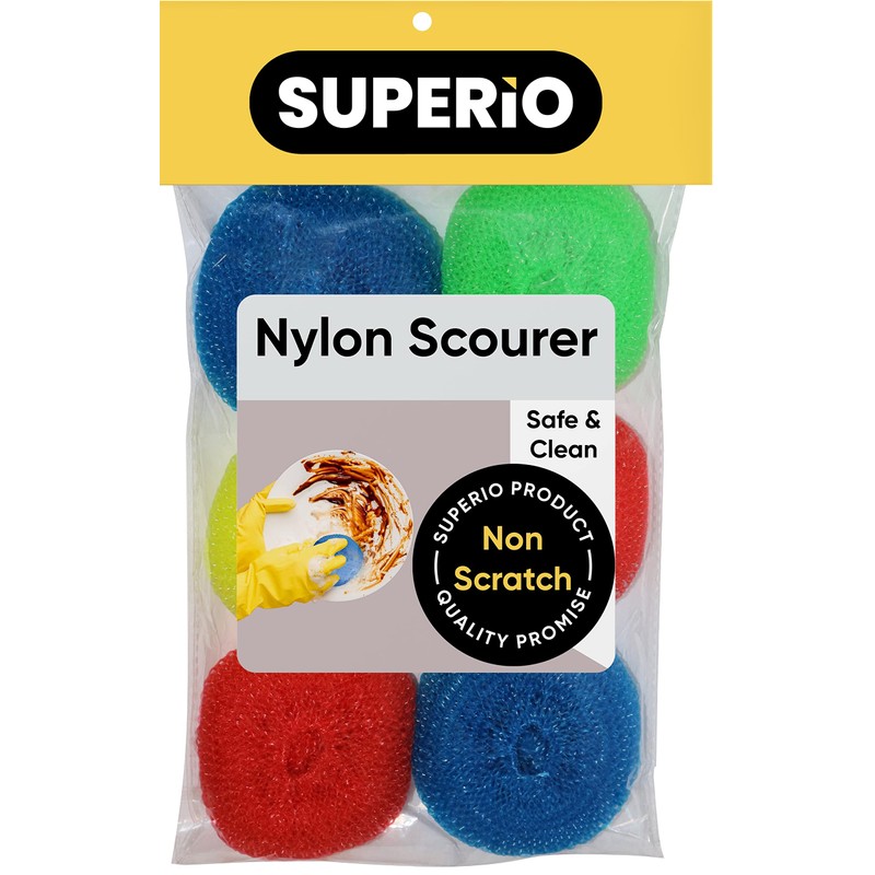Nylon Scouring Pads-Dish Scrubbers, for Dishes, Pots, and Stoves, Durable
