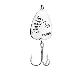 Love You More Than You Love Fishing Lures, Gift for Boyfriend Husband Dad Birthday Xmas