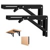 Zui Zhan Folding Shelf Brackets 2 Pack, 12 Inch Heavy