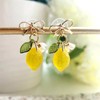 Lemon Water Diamond Earrings Cubic Zirconia Lemon Stud Earrings Exquisite
