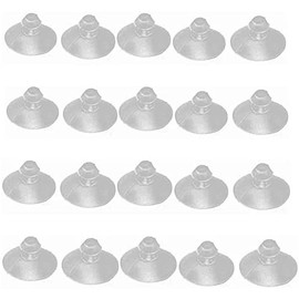 GDQLCNXB 20PCS 18mm/0.7" Furniture Desk Glass Transparent Anti-Collision Suction Cups Sucker Hanger Pads for Glass Plastic Without Hooks