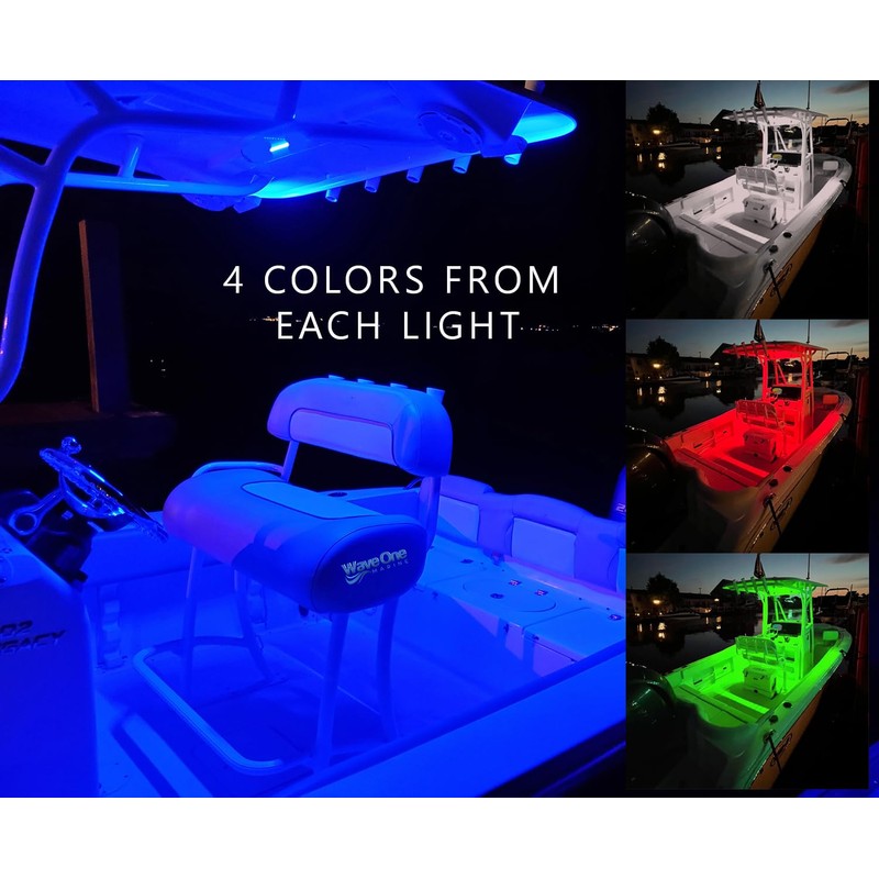 Wave One Marine 8" LED RGBW Surface Mount Courtesy Internal