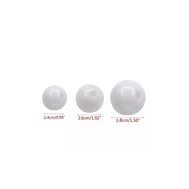 Plastic Bells, Balls, Set of 10, White, Plastic Bells, Safety