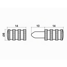 AERZETIX: 20 x bolts and dowels for table extension diameter 8-14 mm C41743