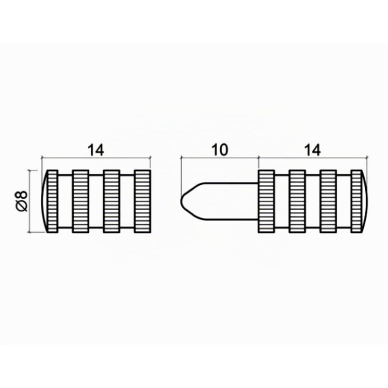 AERZETIX: 20 x bolts and dowels for table extension diameter