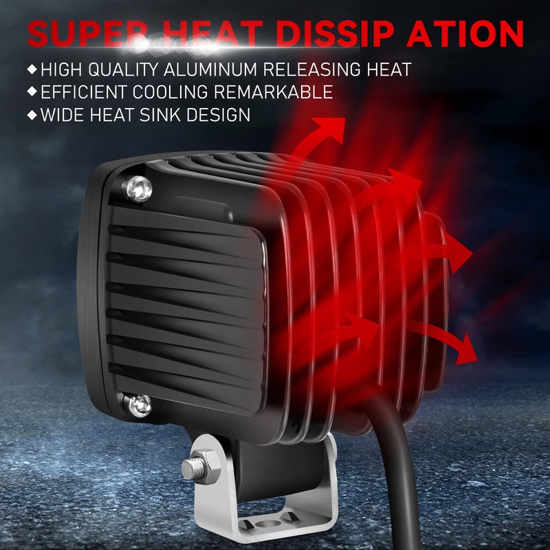 eTzone Upgraded Red LED Forklift Safety Warning Light with SOTP