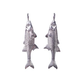 WOOTRON Stainless Steel Pendant Necklace - Small Fish Pendant Fish Bone - Couples Accessory Gift