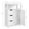 Yaheetech Bathroom Floor Cabinet Wooden Storage Organizer with 1 Door