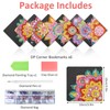 EOBROMD 6 Pcs Diamond Art Bookmarks,DIY Flower Diamond Art Painting