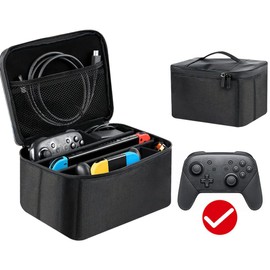 dlseego Switch Case, Whole Storage Bag, Net Belt Separation, Scratch Resistant, Earthquakeproof, Pressure Resistant, Shock Resistant, Whole Back, For Switches, Protective Cover, Storage of Small