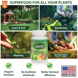Premium Organic Liquid Kelp Fertilizer by Gardenera - 32 oz -Enhance Your Garden's Yield with Seaweed Fertilizer for Plants - Concentrated Kelp & Seaweed Extract