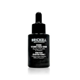 Brickell - Suero antienvejecimiento para hombre, suero facial reparador nocturno para hombres, con vitamina C, ácido hialurónico y té verde para dismi