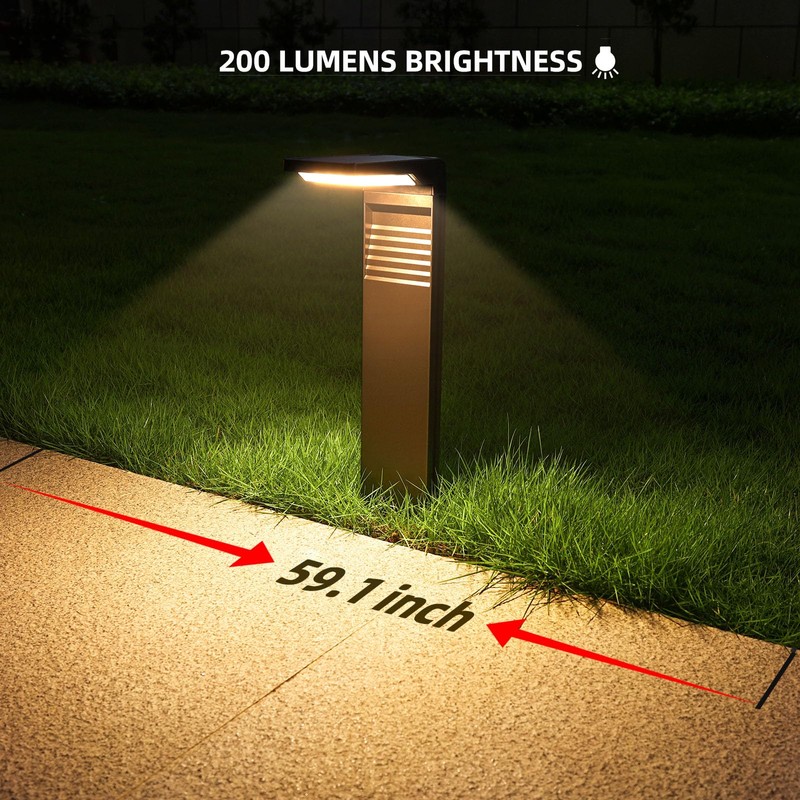 JOFIOS Solar Pathway Lights 2 Pack with Warm White and