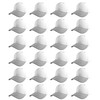 Gelante Bulk Plain Blank Baseball Caps Adjustable Back Strap. 001-White/Gray-24PC