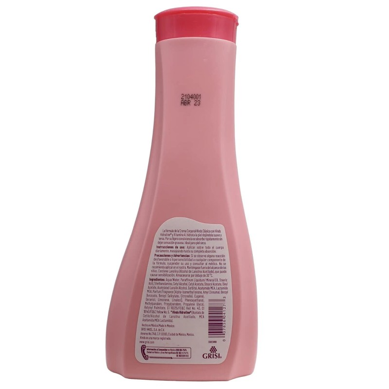 Hinds Lotion Clasica Con Hidratine y Vitamina A, 13.5oz (400ml)