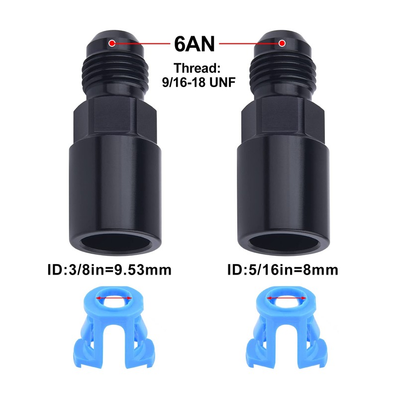 EVIL ENERGY 6AN Male to 3/8" & 5/16" SAE Quick-Disconnect