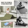 LVME Foldable Yoga Mat,（75"x31.5"）Extra Large Travel Mat