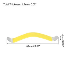 PATIKIL Guitar String Spreaders Rubber Coated Fretboard Cleaning Tools Stainless Steel Yellow for Guitar Maintenance and Care Pack of 2