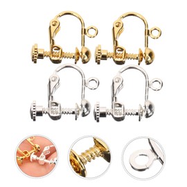 TEHAUX 3sets Earring Diy Accessory Clip-on Earring Converter Backs Screw on Findings Perfect for Pierced Clip-on 12pcs*3