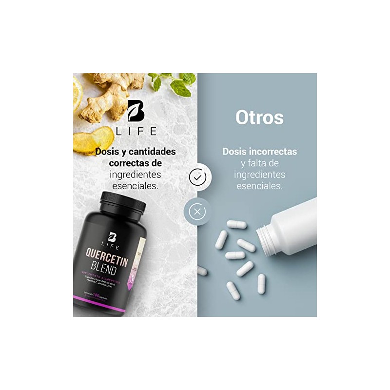 Life Quercetina 180 Cápsulas Ingredientes Naturales Vitamina Zinc