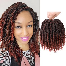 Forevery Passion Twist Hair 8 Inch Passion Twist Crochet Hair, Crochet Hair for Black Women Pretwisted Crochet Passion Twist Hair With Curly Ends T350