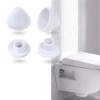 2 Pairs Tall Toilet Bolt Caps White Plastic Toilet Floor