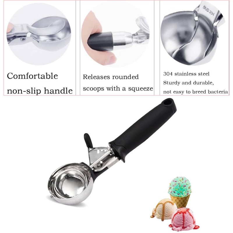 Ice Cream Scoop Stainless Steel Fruit Scoop | Multi-Purpose Stainless