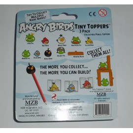 Angry Birds Tiny Toppers RED BIRD Pencil Toppers 3 Pack W/ mystery topper NEW