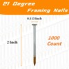 1000 Count 21 Degree Framing Nails-Hot Dipped Galvanized（2" x 0.113"）Full