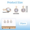 Ymapinc 20Pcs Gold Plated Charms for Jewelry Making, Shiny Rhinestones