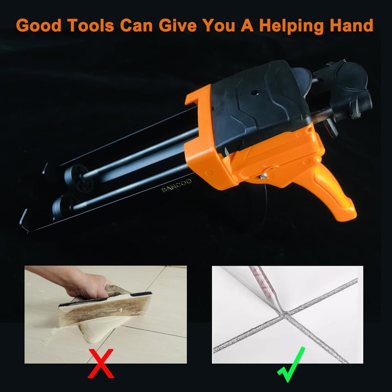 Hydraulic Double Caulking Gun for 400 mL/13.5 fl oz (1:1