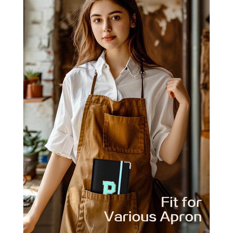 Slohif Server Book for Waitress Alphabet Serving Books with Zipper