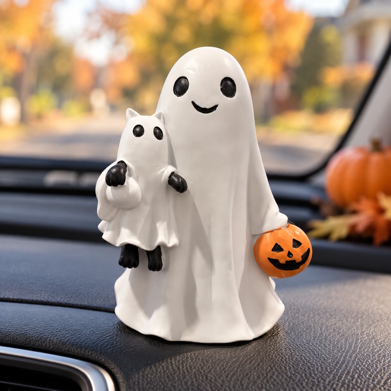 Halloween Ghost Pet Ornament for Home & Car – Resin