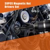 FTIHTRY 39Pcs Magnetic Nut Driver Set for Impact Drill, Metric
