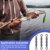 BEPSYOM 12 Pcs Spin Fishing Accessories Fishing Swivel Link, Spinning