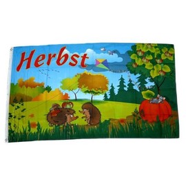 Flag Autumn Hedgehog 90 x 150 cm