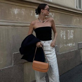 CLUCI Small Shoulder Bag, Purses for Women Trendy with 2 Removable Strap, Vegan Leather Crossbody Purse, Flap Handbag