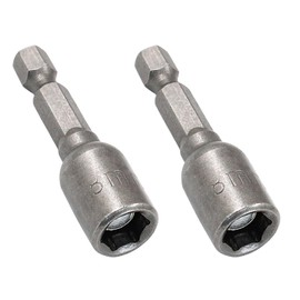 Hordion 2 Pcs Hex Nut Driver Bits 8mm, 1/4" Hex Shank Quick-Change Power Nut Driver for Electric Drill